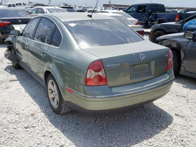 WVWRH63B14P091860 - 2004 VOLKSWAGEN PASSAT GLX GREEN photo 3