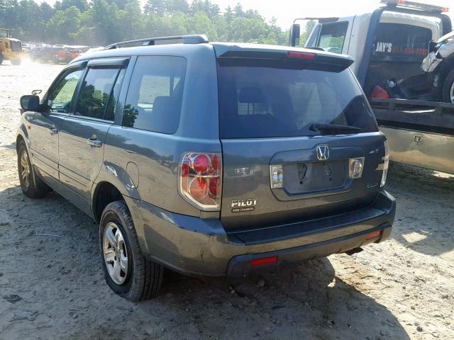 5FNYF18208B008741 - 2008 HONDA PILOT VP GRAY photo 3