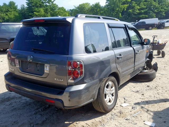 5FNYF18208B008741 - 2008 HONDA PILOT VP GRAY photo 4