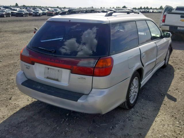 4S3BH645827300390 - 2002 SUBARU LEGACY GT SILVER photo 4