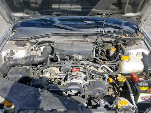 4S3BH645827300390 - 2002 SUBARU LEGACY GT SILVER photo 7