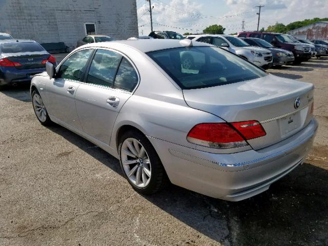 WBAHL83537DT09350 - 2007 BMW 750 I SILVER photo 3