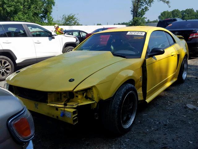 1FAFP47V91F224757 - 2001 FORD MUSTANG CO YELLOW photo 2