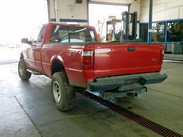 1FTYR14U95PA76570 - 2005 FORD RANGER SUP RED photo 3