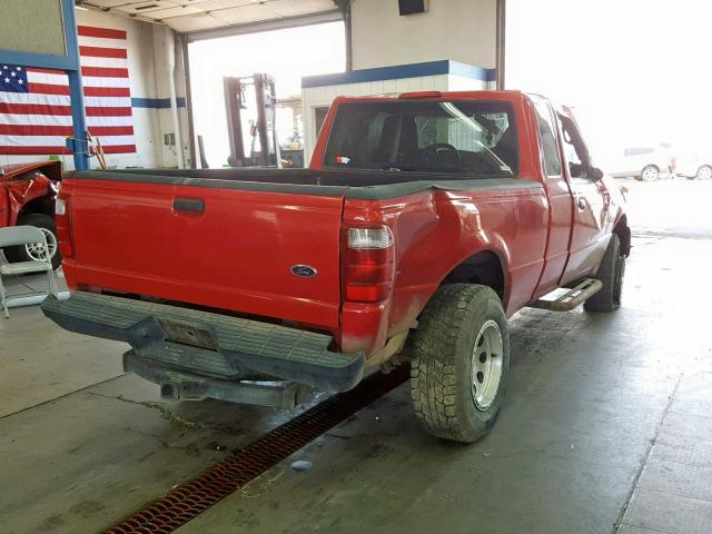 1FTYR14U95PA76570 - 2005 FORD RANGER SUP RED photo 4