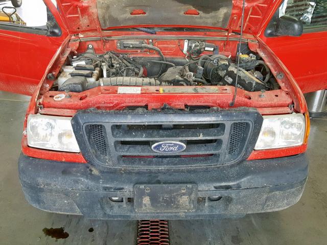 1FTYR14U95PA76570 - 2005 FORD RANGER SUP RED photo 7