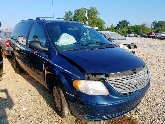 2C4GP44341R258860 - 2001 CHRYSLER TOWN & COU BLUE photo 1