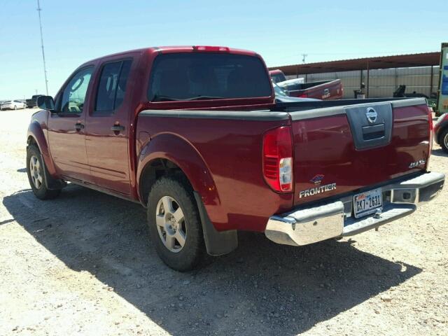 1N6AD07W98C409981 - 2008 NISSAN FRONTIER C BURGUNDY photo 3