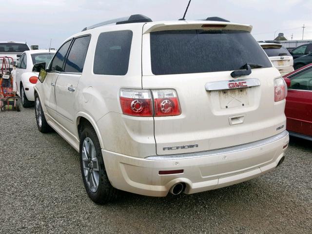 1GKKVTED5CJ299513 - 2012 GMC ACADIA DEN WHITE photo 3