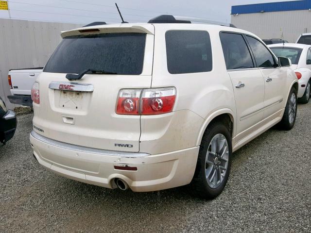 1GKKVTED5CJ299513 - 2012 GMC ACADIA DEN WHITE photo 4