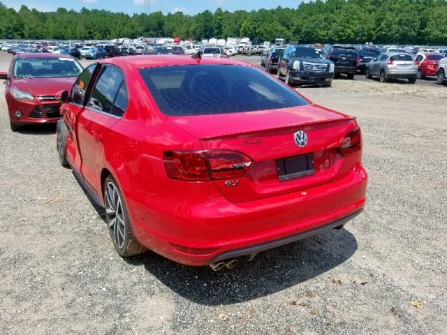 3VW467AJ1DM388310 - 2013 VOLKSWAGEN JETTA GLI RED photo 3