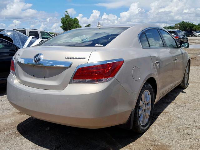 1G4GA5ED5BF163534 - 2011 BUICK LACROSSE C BEIGE photo 4