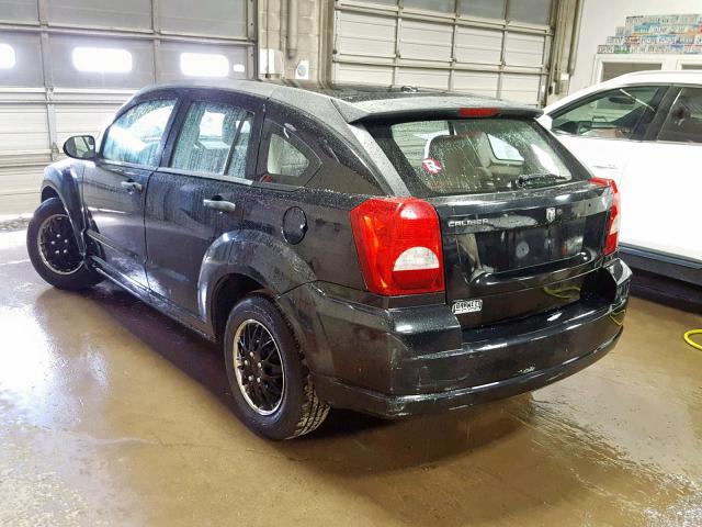 1B3HB28B28D641185 - 2008 DODGE CALIBER BLACK photo 3