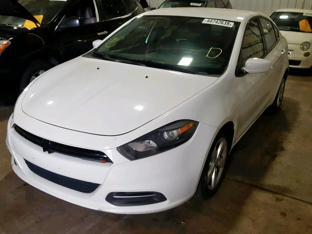 1C3CDFBB6FD227430 - 2015 DODGE DART SXT WHITE photo 2