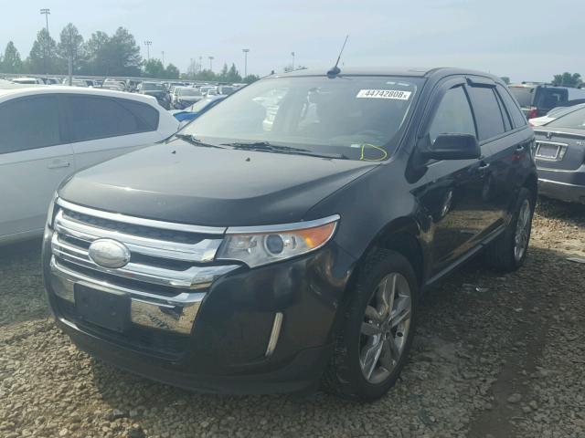 2FMDK3JC9CBA10952 - 2012 FORD EDGE SEL BLACK photo 2