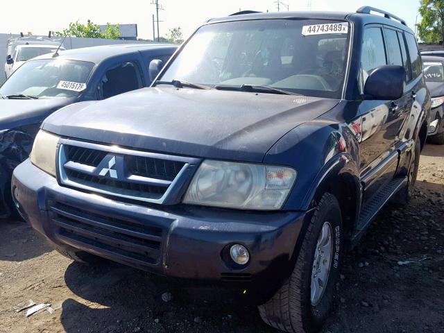 JA4MW51S34J009847 - 2004 MITSUBISHI MONTERO LI BLUE photo 2