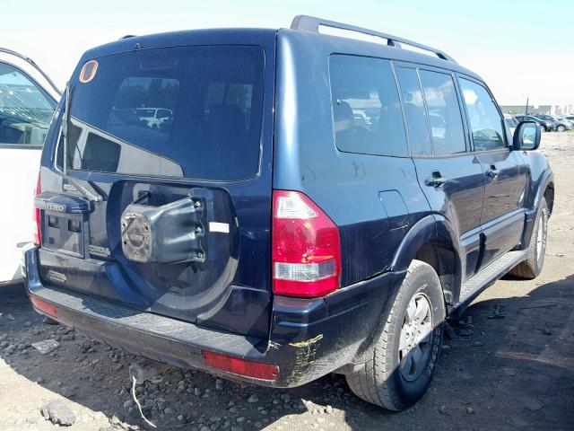 JA4MW51S34J009847 - 2004 MITSUBISHI MONTERO LI BLUE photo 4