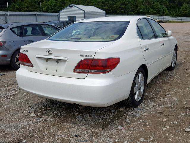 JTHBA30G165173363 - 2006 LEXUS ES 330 WHITE photo 4