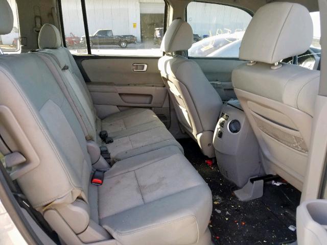 5FNYF38299B028273 - 2009 HONDA PILOT LX SILVER photo 6