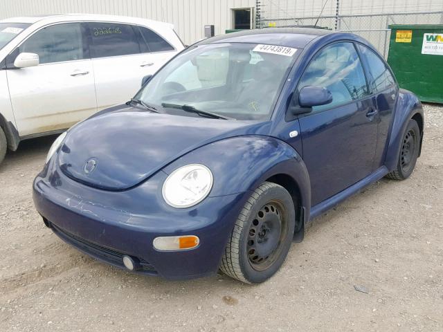 3VWCD21C5YM416332 - 2000 VOLKSWAGEN NEW BEETLE BLUE photo 2