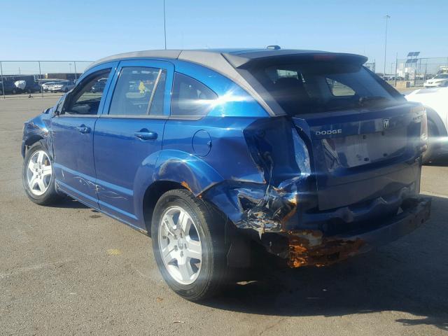 1B3HB48A79D150244 - 2009 DODGE CALIBER SX BLUE photo 3