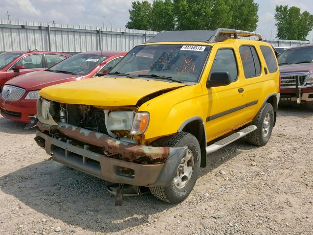 5N1ED28Y81C522628 - 2001 NISSAN XTERRA XE YELLOW photo 2