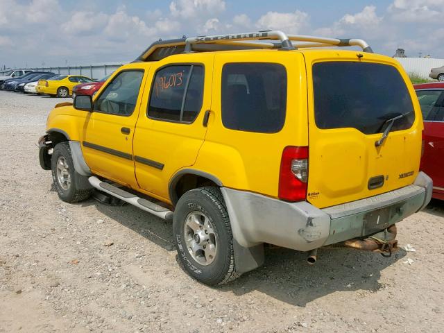 5N1ED28Y81C522628 - 2001 NISSAN XTERRA XE YELLOW photo 3