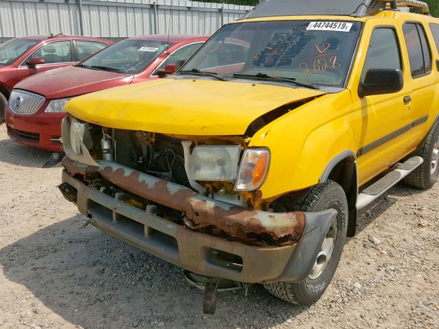 5N1ED28Y81C522628 - 2001 NISSAN XTERRA XE YELLOW photo 9