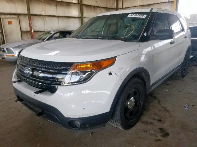 1FM5K8AR3DGC73762 - 2013 FORD EXPLORER P WHITE photo 2