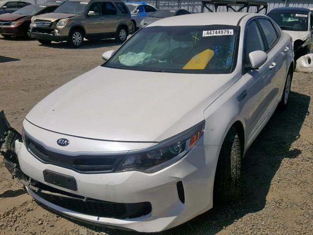 KNAGT4LE6H5017482 - 2017 KIA OPTIMA HYB WHITE photo 2