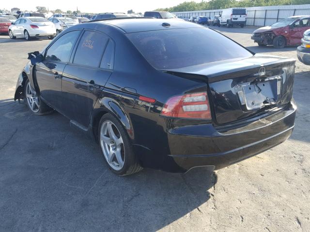 19UUA66267A019264 - 2007 ACURA TL BLACK photo 3