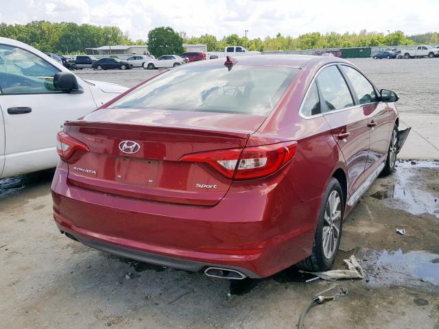 5NPE34AFXFH245598 - 2015 HYUNDAI SONATA SPO BURGUNDY photo 4