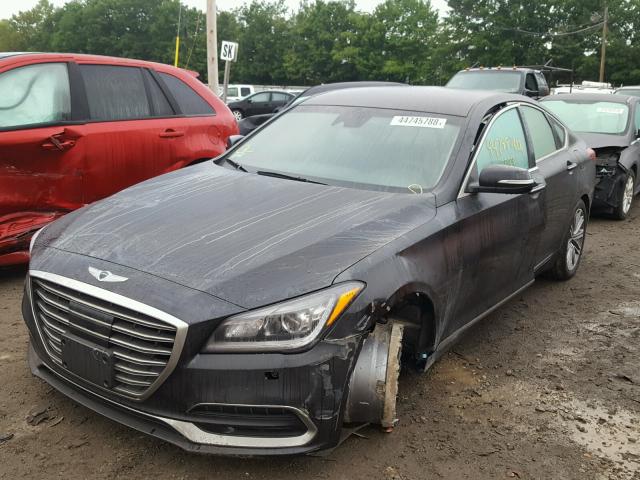 KMHGN4JE4JU253085 - 2018 GENESIS G80 BASE BLACK photo 2