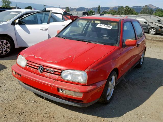 3VWHE81H9SM054045 - 1995 VOLKSWAGEN GTI VR6 RED photo 2