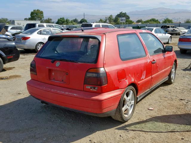 3VWHE81H9SM054045 - 1995 VOLKSWAGEN GTI VR6 RED photo 4