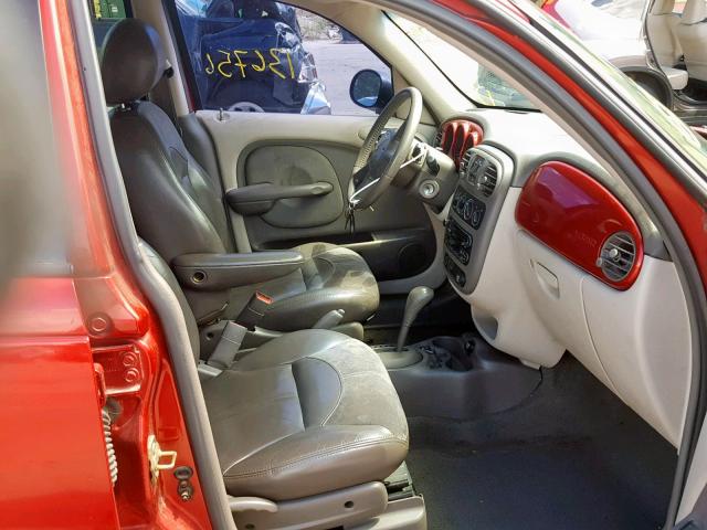 3C8FY4BB41T291517 - 2001 CHRYSLER PT CRUISER BURGUNDY photo 5