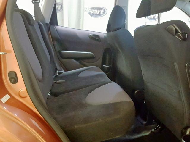 JHMGD38668S025609 - 2008 HONDA FIT SPORT ORANGE photo 6