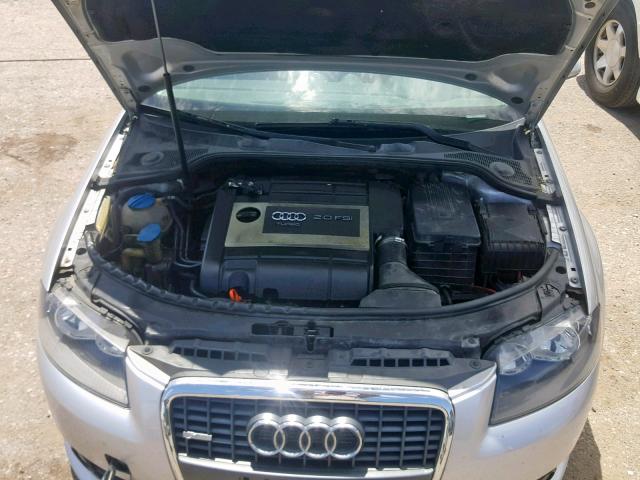 WAUHF78P78A144059 - 2008 AUDI A3 2.0 SILVER photo 7