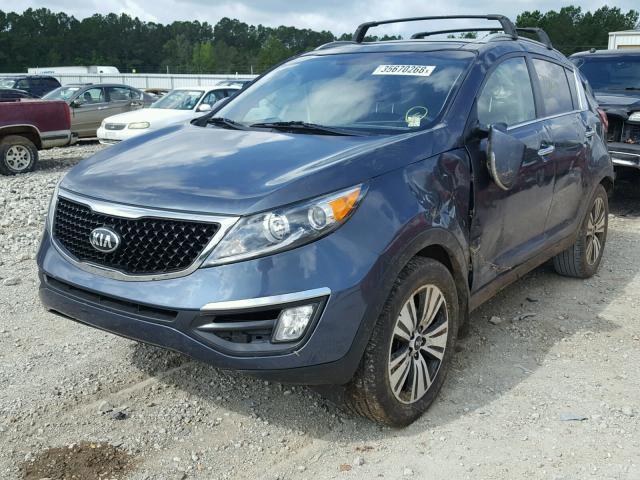 KNDPC3AC9E7578046 - 2014 KIA SPORTAGE E BLUE photo 2