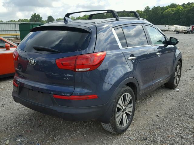 KNDPC3AC9E7578046 - 2014 KIA SPORTAGE E BLUE photo 4