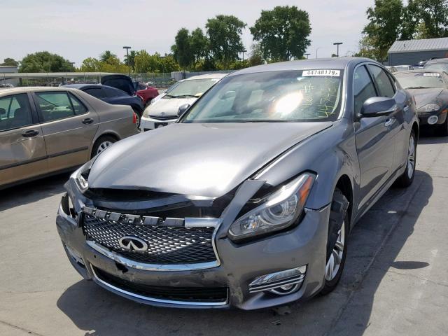 JN1BY1AP0HM740660 - 2017 INFINITI Q70 3.7 GRAY photo 2