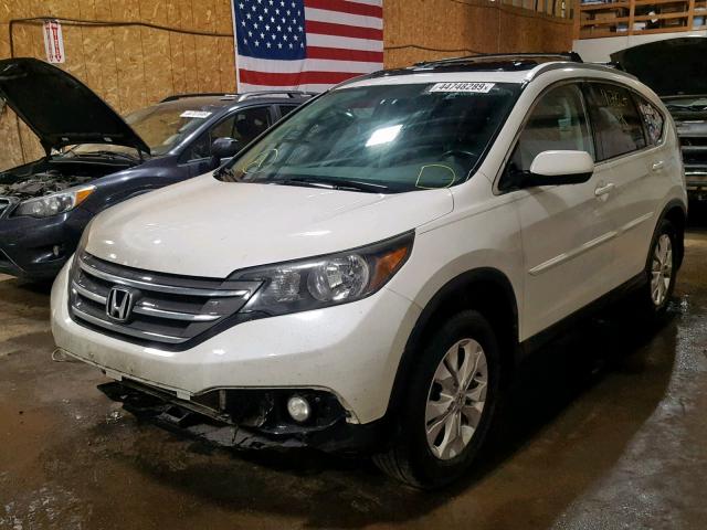 5J6RM4H73EL108780 - 2014 HONDA CR-V EXL WHITE photo 2