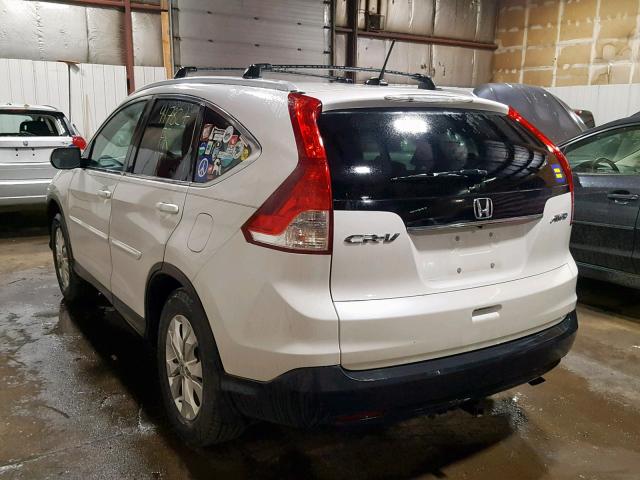 5J6RM4H73EL108780 - 2014 HONDA CR-V EXL WHITE photo 3