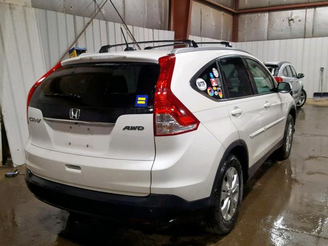 5J6RM4H73EL108780 - 2014 HONDA CR-V EXL WHITE photo 4