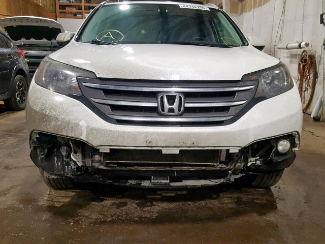 5J6RM4H73EL108780 - 2014 HONDA CR-V EXL WHITE photo 9