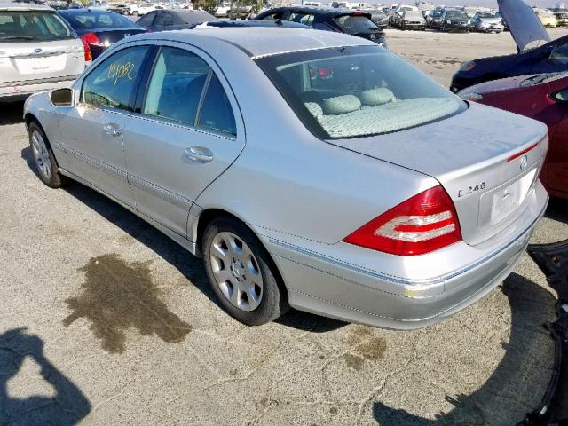 WDBRF61J15F567773 - 2005 MERCEDES-BENZ C 240 SILVER photo 3