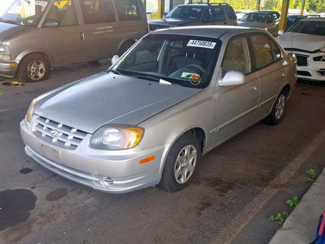 KMHCG45C43U487358 - 2003 HYUNDAI ACCENT GL SILVER photo 2