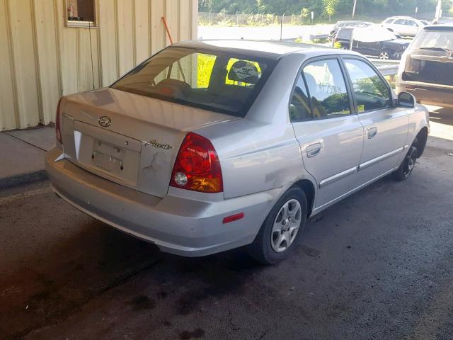 KMHCG45C43U487358 - 2003 HYUNDAI ACCENT GL SILVER photo 4