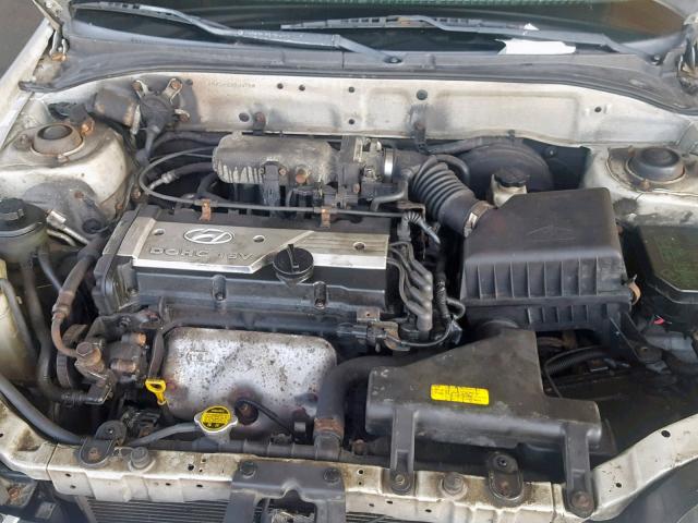 KMHCG45C43U487358 - 2003 HYUNDAI ACCENT GL SILVER photo 7