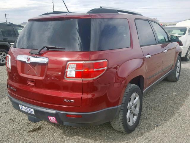 5GZEV13758J200771 - 2008 SATURN OUTLOOK XE RED photo 4
